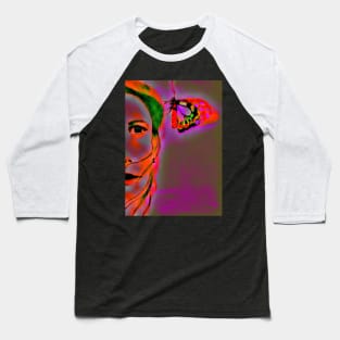 Butterfly Girl Baseball T-Shirt